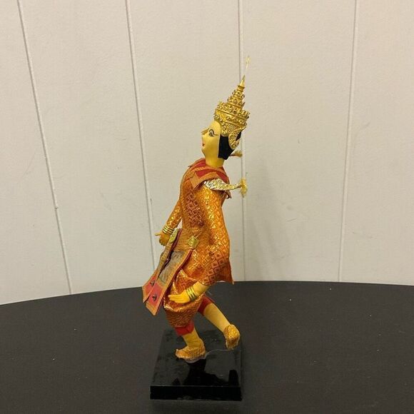 Vintage Thailand Thai Ethnic Doll Dancer Figurine on Stand Classical - Picture 7 of 10